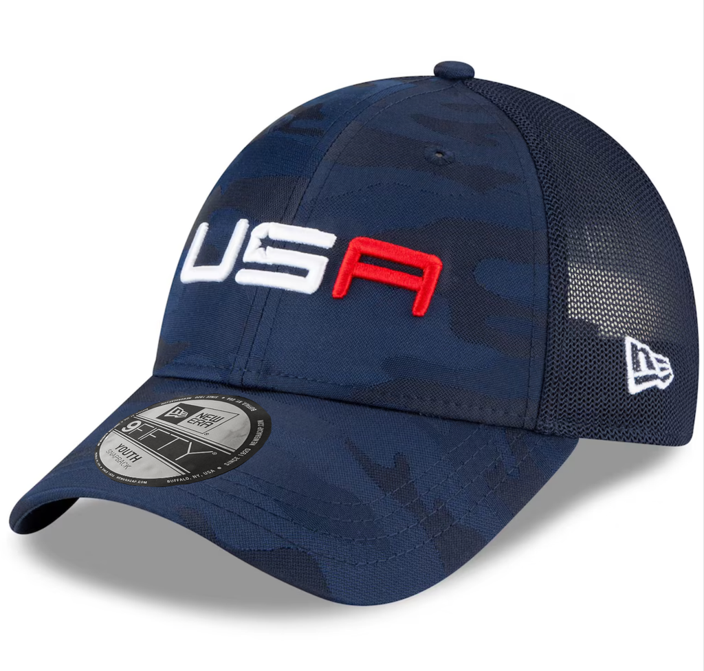 Youth New Era Blue/Camo Ryder Cup 2020 USA 9FIFTY snapback Hat