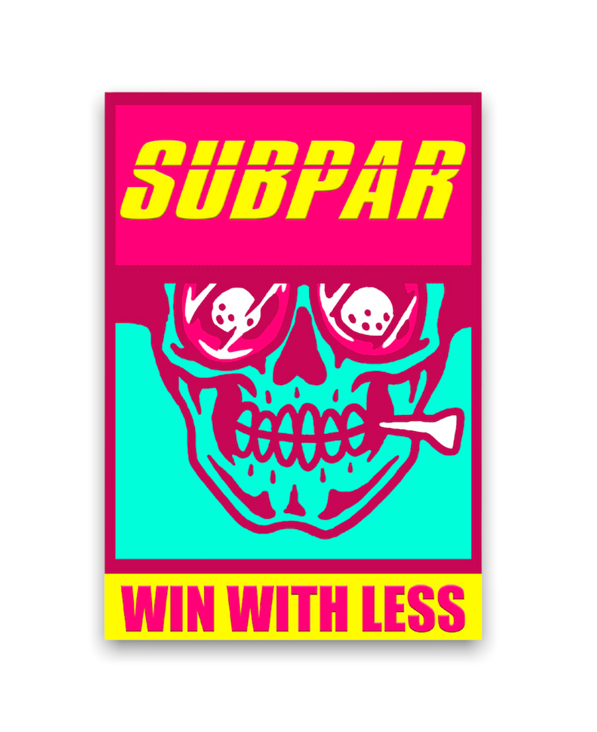 SubPar ® - Skull Face -  All Weather Sticker